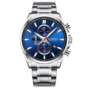 Men'S Watch Waterproof Quartz Watch Six-Hand Watch Calendar Watch Steel Band Men'S Watch