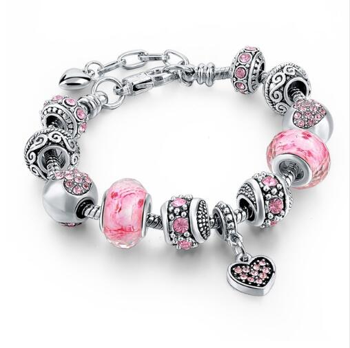 Crystal Beads Bracelets & Bangles Snake Chain Charm Bracelets For Women Jewellery