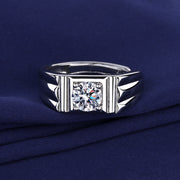 Imitation Moissanite Platinum Plated Domineering Wedding Ring